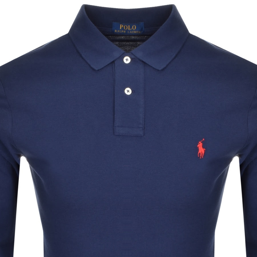 Alternative Image for ProductRalph Lauren Long Sleeve Polo T Shirt Navy2